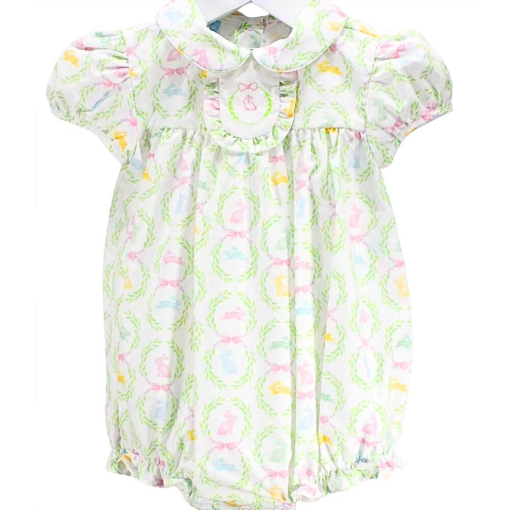 NEW CHARMING LITTLE ONE kid's woodland bunny bubble in white/ green